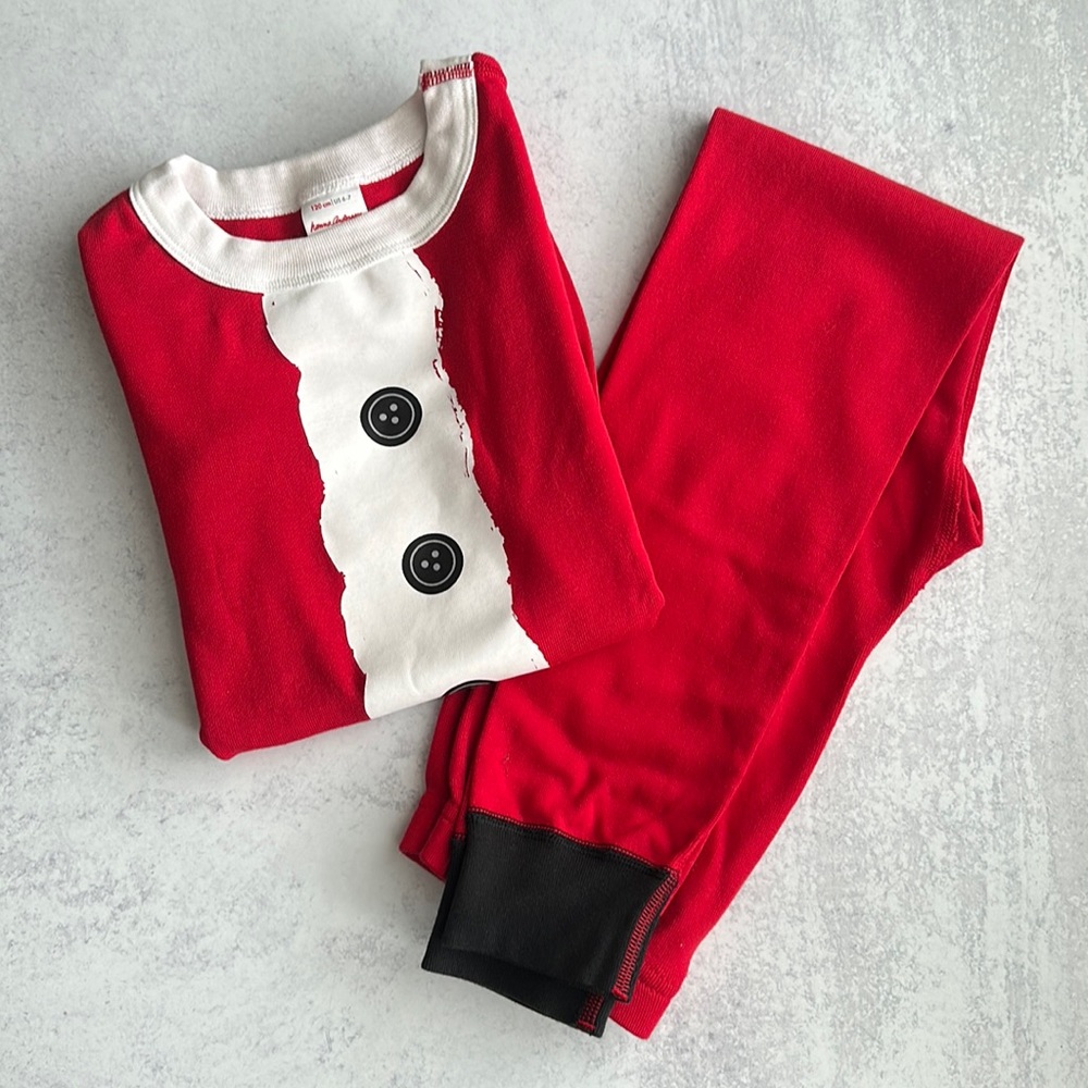 Hanna Andersson Santa Pajama Set, Size 120 cm Long Johns